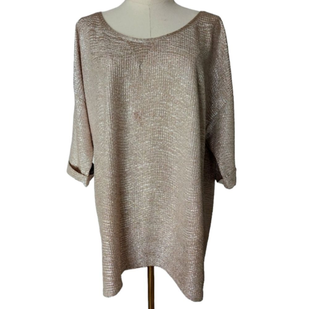 NWT Zara Oversized gold top - Size Medium
